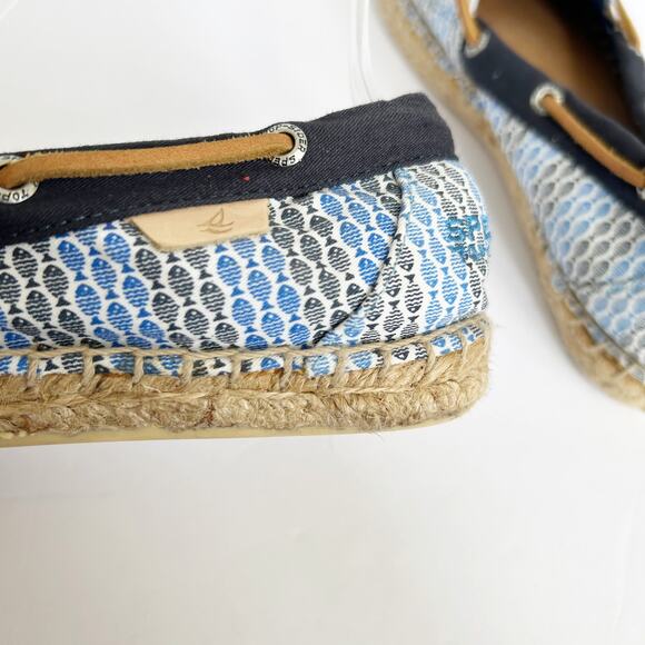Sperry Top-Sider Katama Fish Espadrilles Boat Shoes Size 7.5 Flats Slip On - Picture 7 of 10